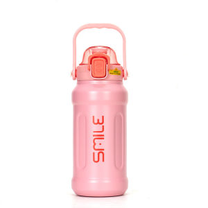 Cille Same Style 900ml 316 Stainless Steel Large Capacity Sports Bottle Thermoses With Straw And Double Wall With Handle Black Blue Outdoor Pink