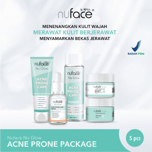 SKINCARE FUJI NUFACE NU GLOW Paket 5in1 FREE PRODUCT Glow Brighten | Hydra Lock Youthful | Acne | Calendula