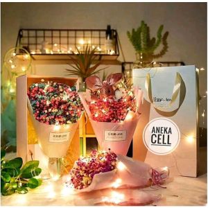 Galaxymall COD Lampu Hias TUMBLR Lampu Kawat LED 1 - 2 Meter Dekorasi Lampu Hias Boba Balon PVC Lampu Fairy Cantik Free Baterai U153 - U154