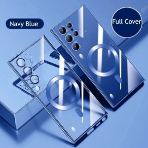 casing Samsung galaxy S25 / S25 plus / S25 ultra / S22 Ultra / S23 Ultra / S24 Ultra Soft Case MagSafe magnet wireless plating sarung