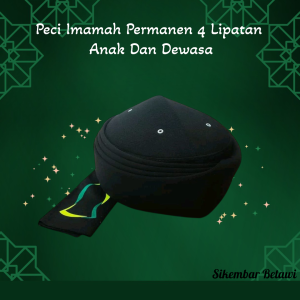 Peci Imamah Permanen 4 Lipatan Tinggal Pakai Peci Imamah Permanen Anak Dan Dewasa Peci Imamah Instan