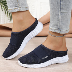 Free Shipping WomenS Outdoor Slippers Thick-Soled WomenS Shoes Breathable Half-Slipper Flats For Casual Wear Breathable Half-Slipper Flats For Casual Wear