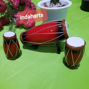 Miniatur Gendang Rampak Kendang Jawa Ukuran Mini Untuk Pajangan Hiasan Ruang Tamu 1 set (3pcs)