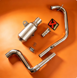 Gixxer 250 SF Stainless Elbow with Resonator – Akrapovic Round + DB Reducer