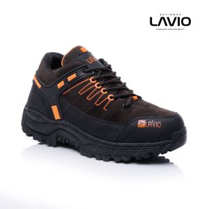Sepatu Safety Pria Anti Slip Licin Sol Karet Ujung Besi Lavio Leacher Terlaris Keren