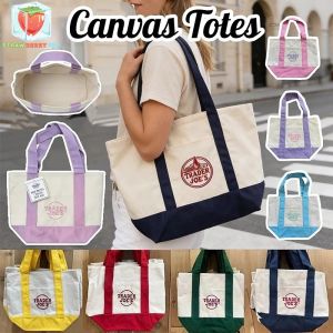 Mini Canvas Totes Reusable Canvas Tote Bag Foldable Washable Trendy for Travel Shopping Bag