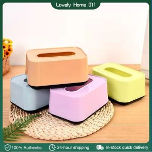 【wholesale】Plastic Tissue Box Tissue Holder Simple Style Paper Box Napkin Holder