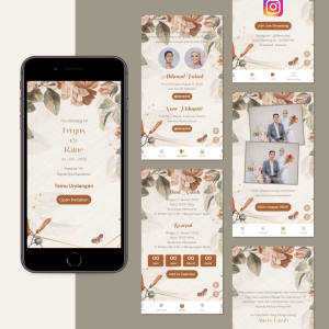 Undangan digital Tema Coklat - Undangan Pernikahan Website Custom Premium Murah