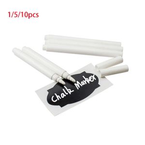 NOBLELYN 1/5/10pcs Writing Glass Blackboard Metal Plastics Pen Marker Chalkboard White Liquid Chalk