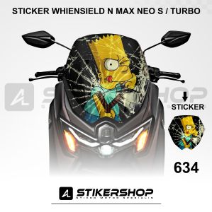 stiker windsield n max neo s - turbo grafis variasi 633 - 640
