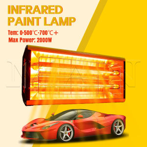 Infrared Paint Curing Lamp With Stand Shortwave Infrared Paint Dryer Lamp Portable Car Body Repair Tool Pengering Cat 1200W