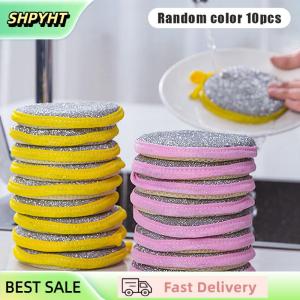 SHPYHT 3 10 PCS Double Sided Dishwashing Sponge Dish Washing Brush Pan Pot Dish Wash Sponges Household Cleaning Reusable Kitchen Tool