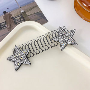 Invisible Star Broken Hair Hairpins Roll Curve Needle Bangs Fixed Insert Comb Styling Accessories Adult Tiara Tools Professional