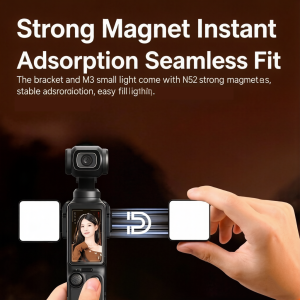 Magnetic LED Fill Light for DJI Osmo Pocket 4 Rechargeable Video Light for Vlogging  Mini Camera Lighting