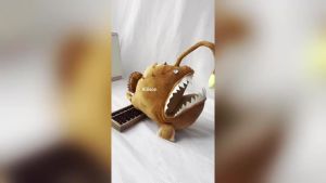 Soft Realistic Lantern Fish Plush Toy Simulation Monkfish Cute Lophiiformes Ocean Animal Doll Birthday Gift For Kids2026
