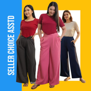 Palazzo Pants Women’s Plus Size | Hanna Baggy Pants with Pockets L-2XL Daily Wear