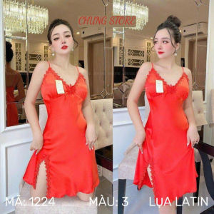 Váy ngủ bộ ngủ chất liệu vải lụa phối ren mềm mại sang trọng quý phái. Bộ ngủ lụa mang lại sự êm ái và thoải mái cho người dùng