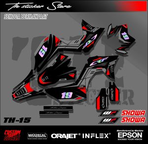 Decal Striping Stiker Motor CRF 150 L Full Body KEREN (TH-15) Sticker Free Laminasi Satu Set