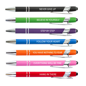 Customized Pens Logo Brand Neme Office Festival Gifts Black Ink pens Supplies For Employee Coworker Office Supplies Motivational Ballpen For Text School Supplies