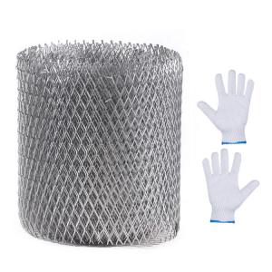 Aluminium alloy Mesh Gutter Guards Anti-rust Gutter Protection Covers 6m/19.68ft Length Mesh Guards Leaf Protector to Avoid Roof Clogged Downspouts vividly