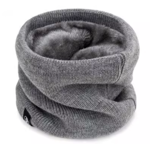 Travel Neck Warmer Snood Scarf Fleece Lining Thicken Windproof Winter Warm Knit Scarf Circle Scarf Outdoor Cycling