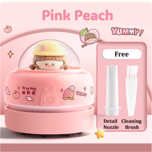 🇲🇾 Ready Stock Mini Desktop Vacuum Cleaner Cute Battery Dust Remover Eraser Cleaning Student Penyedut Habuk Meja 可爱桌面吸尘器