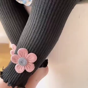 Kids Cropped Trousers Children Leggings Solid Color Long Stockings for Daily Wear Performances & School Activities