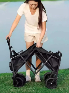 Camper picnic camping trolley foldable picnic travel outdoor camping car widen wheels