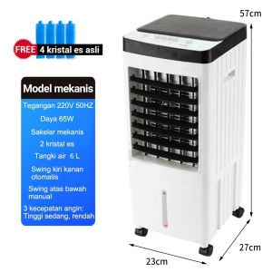 EH Air Cooler AC 8 Liter Putih pendingin Ruangan Kipas Angin Berdiri
