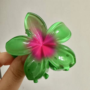 Womens Bohemian Style Hair Claw Clips with Colorful Flower Suitable for Daily Wear Hair Accessories