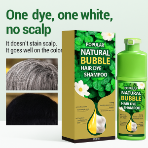[No More Gray Hair] Popular Natural Bubble Hair Dye Household Nature Without Stimulation Hair Dye Shampoo Covering White Hair Easy-To-Wash Easy To Color Black