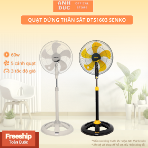 Quạt Đứng Thân Sắt DTS1603 Senko Công Suất 60w5 Cánh QuạtĐộng Cơ Lõi Đồng 100% Bền Bỉ Tiết Kiệm Điện Bảo Hành 24 Tháng