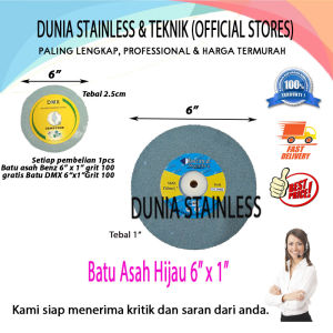 Batu Asah Benz 6"x1" Grit 100 untuk poles gosok batu besi
