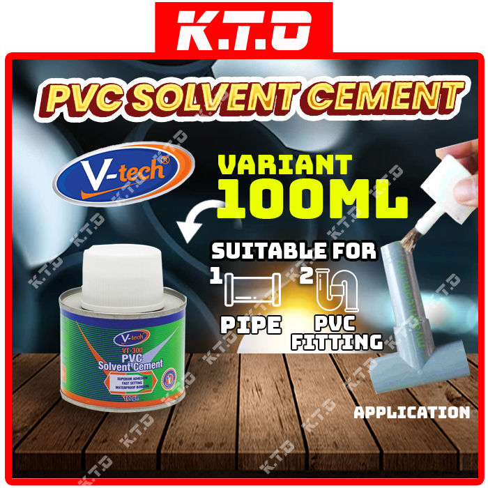 V Tech Vt Pvc Solvent Cement Ml Ml Pvc Pipe Glue Pvc Pipe Adhesive Gam Paip Pvc