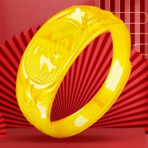 Nhẫn Vàng Nam Nữ Chữ Trường Thọ May Mắn Bình An Cá Tính Thời Trang NHANCHU0THO7