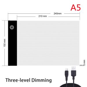 🔥HOT🔥 A5/A4 /A3 LED Drawing Board Pad Ultra Thin Tablet Drawing Portable Copier Board 3 level Dimming LED Light Animation Artist Diamond Painting DIY Box