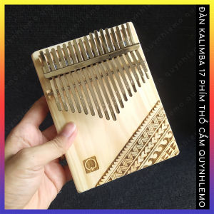 Đàn kalimba 17 phím Kalimba 21 phím QUYNH LEMO đàn piano ngón tay cái khắc thổ cẩm tặng đầy đủ phụ kiện.