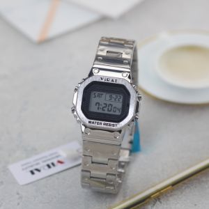 Jam tangan Couple Viral digital kotak tali rantai digital original