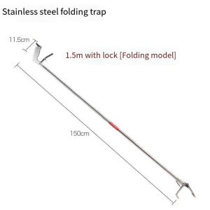 1.5m Alat Penjepit Ular/ Penangkap Ular / Tang Sampah / Tang Ular Yang Dapat Dilipat /Tongkat Tang Ular / Tang Sampah Dengan Kunci Abby/Penjepit Ular