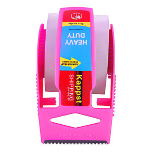 Sixth street 1 Set Transparent Tape Cutter Heavy Duty Packaging Tape With Dispenser For Shipping Clear Packing And Moving Supplies