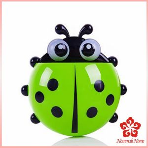 PHM ที่เก็บแปรงสีฟัน ที่วางแปรงสีฟันลายเต่าทอง การออกแบบติดผนังแบบไม่มีรูพรุน toothbrush holder