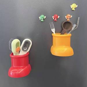 Cute Boot Shape Refrigerator Magnetic Shelf Storage Box PENCIL HOLDER
