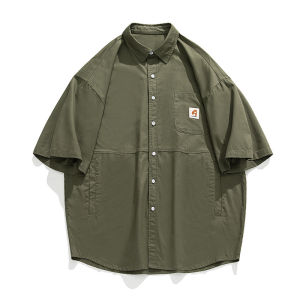 HELLO JIM Fashion shirt men Short Shirt For Men 2023 New Patchwork shirt With Pocket 100% cotton Oversize shirt Men  K1728