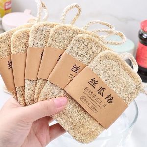 Natural loofah brush dishwashing pot cleaning rag household non greasy sponge cleaning brush scouring cloth