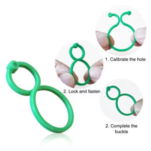 50Pcs 8 Figure Buckle Vine Tying Clips Ring Fixing Bracket Plastic Plant Rattan Climbing Wall Fixture Buckle Support Tool