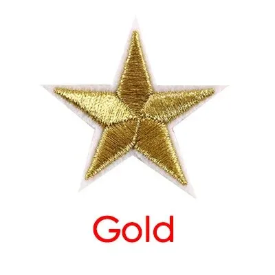 Sticker ủi nhiệt thêu logo hình ngôi sao 5 cánh - Miếng vá ủi quần áo hình ngôi sao 5 cánh N16