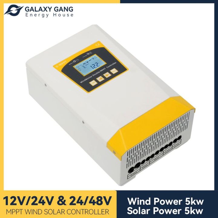 hot Double MPPT Wind Energy Hybrid System Charge Solar Controller 6000W ...