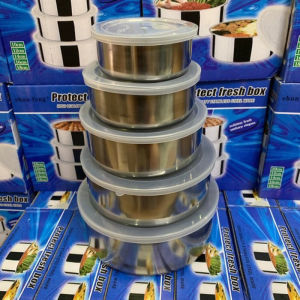 Bộ 5 Thố Inox Có Nắp Đựng Thực Phẩm 5 Size Tiện Lợi Bền Đẹp An Toàn Cho Nhà Bếp Gia Đình