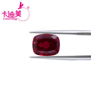 Lab Grown Ruby Dark Red Loose Stone With Inclusions Closer To The Natural Stone Effects Faceted Gemstone Oval Round Shape For Fine Jewelry Making DIY