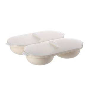 STYLETENK Heat Resistent Microwave Egg Poacher with Lid Food Grade  Spring Egg Mold  Non Stick Microwave Egg Steamer Kids Breakfast